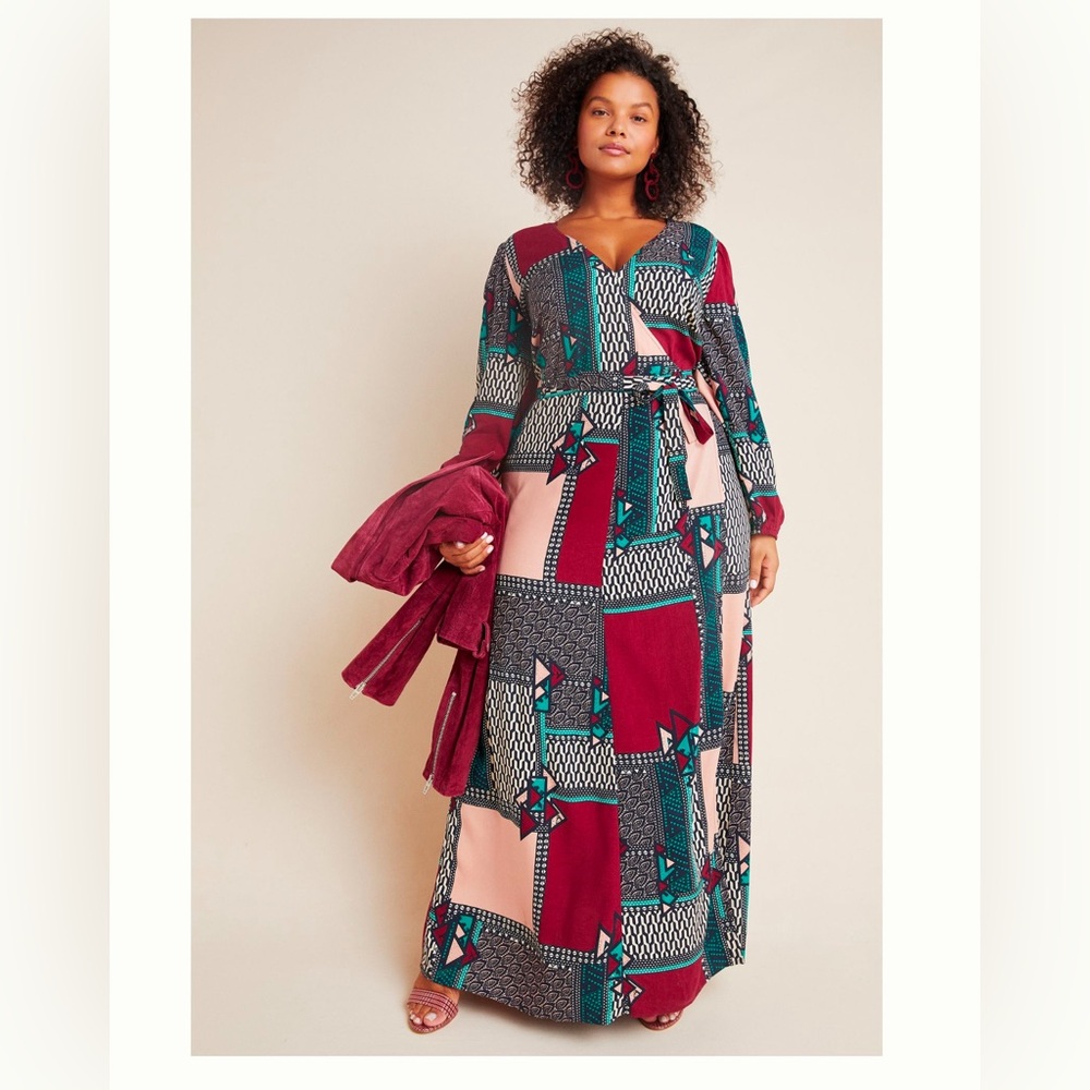 Anthropologie Virginia Wrap Maxi Dress